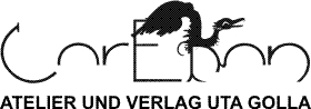 Logo CorEKon Atelier und Verlag Uta Golla, Alte Wort-Bildmarke aus 1998